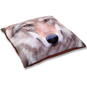 Bestlivings Kissenhülle 40x40 cm mit Wolf Fotodruck für Sitzkissen & Gartenstuhlauflagen.