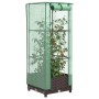 vidaXL Hochbeet mit Gewächshaus-Aufsatz in Rattan-Optik, 40x40x123 cm. Ideal für Garten, Balkon und Terrasse.