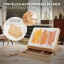 ECD Germany Tischstaffelei aus Holz mit Schublade und Palette. Kompakte Kofferstaffelei für Bastelfarben.