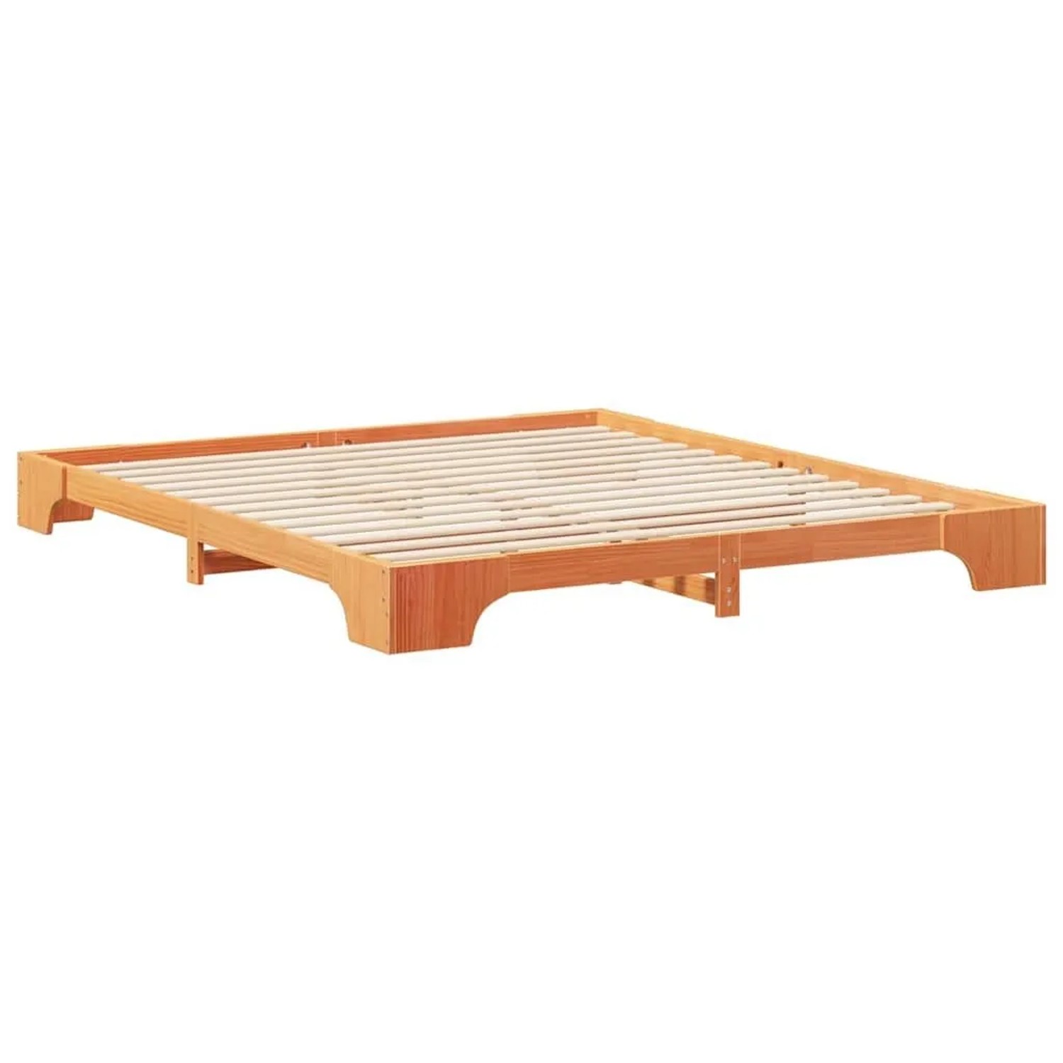 vidaXL Bettrahmen Braun 180 x 210 cm Massives Kiefernholz 872907