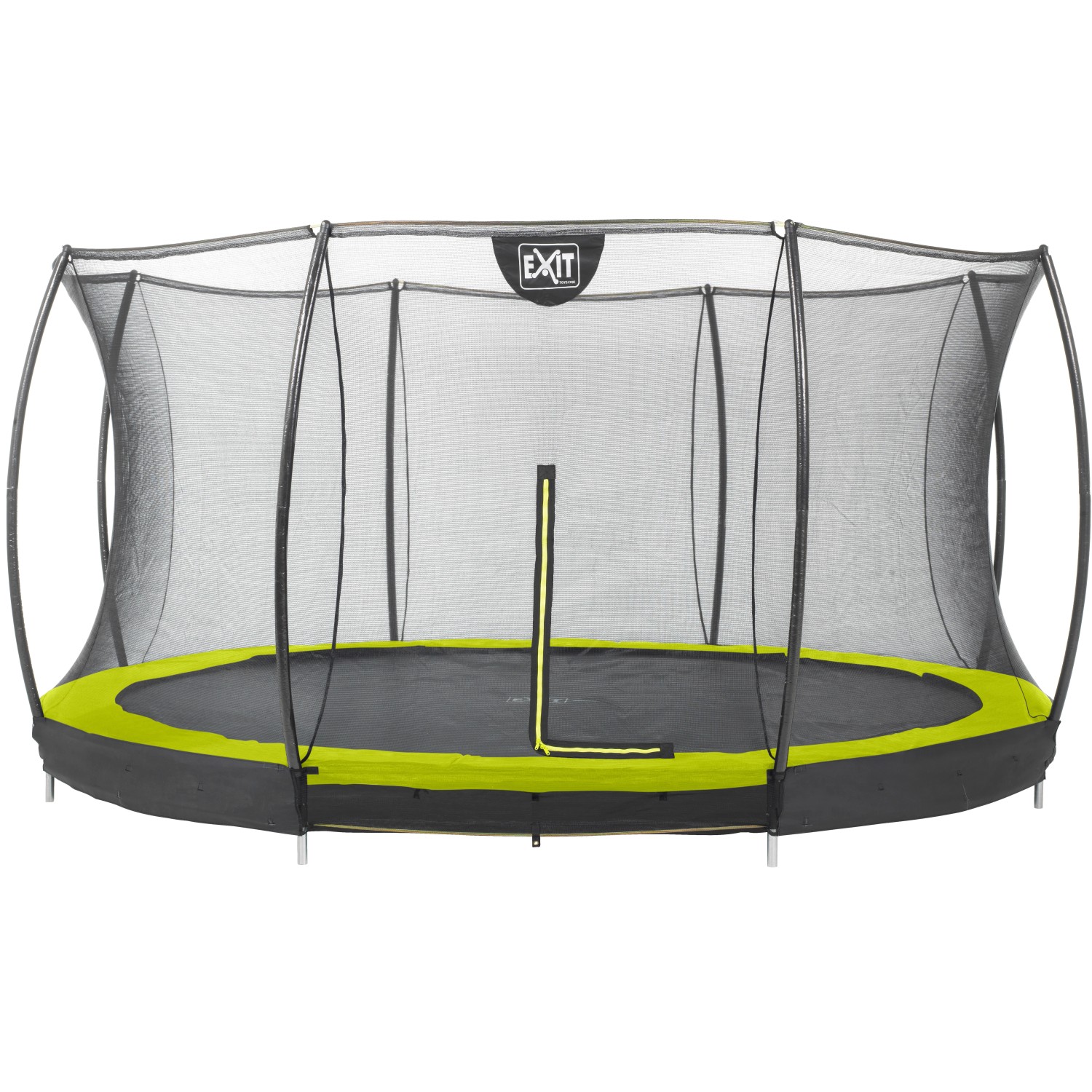 EXIT Silhouette Bodentrampolin D366cm mit Sicherheitsnetz - grün