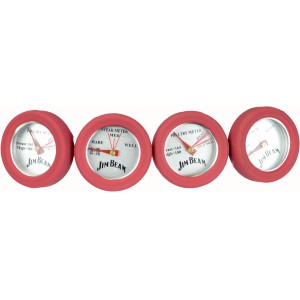 Jim Beam Minithermometer-Set, 4-teilig, für Steak und Geflügel, mit Silikon-Ummantelung.