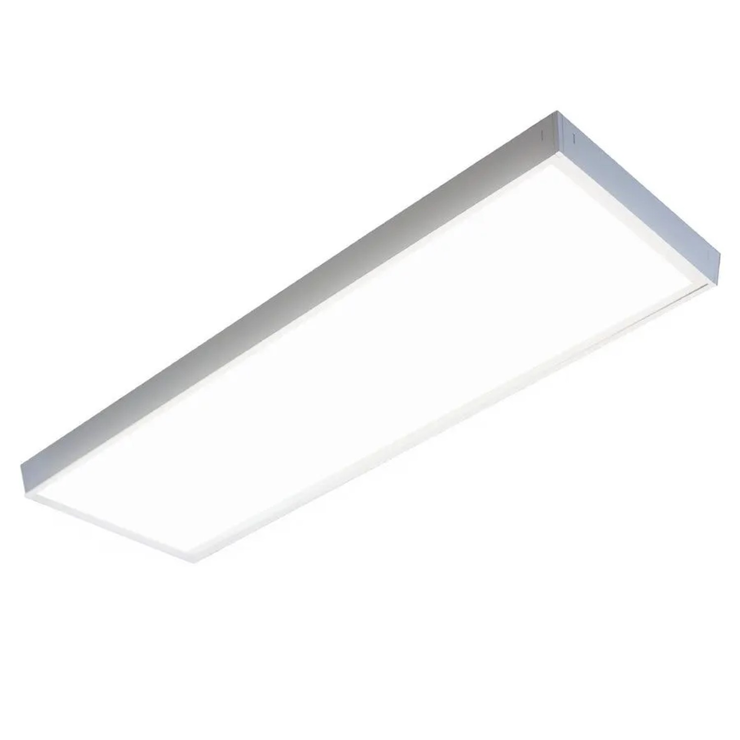 LUXULA LED Panel 36W 6000K Kaltweiß Deckenleuchte 120x30cm Inklusive Aufbaurahmen Weiß Deckenlampe mit Netzteil