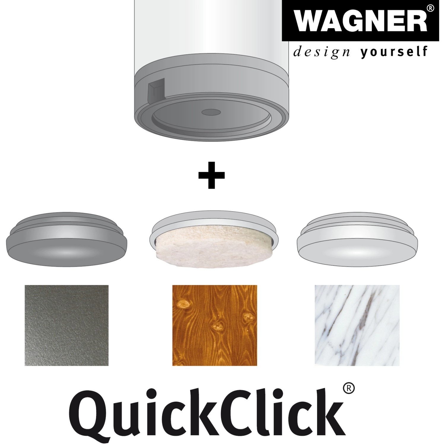 Wagner Möbelfuß schwarz, 10cm, mit QuickClick Softgleiter für verschiedene Bodenbeläge.