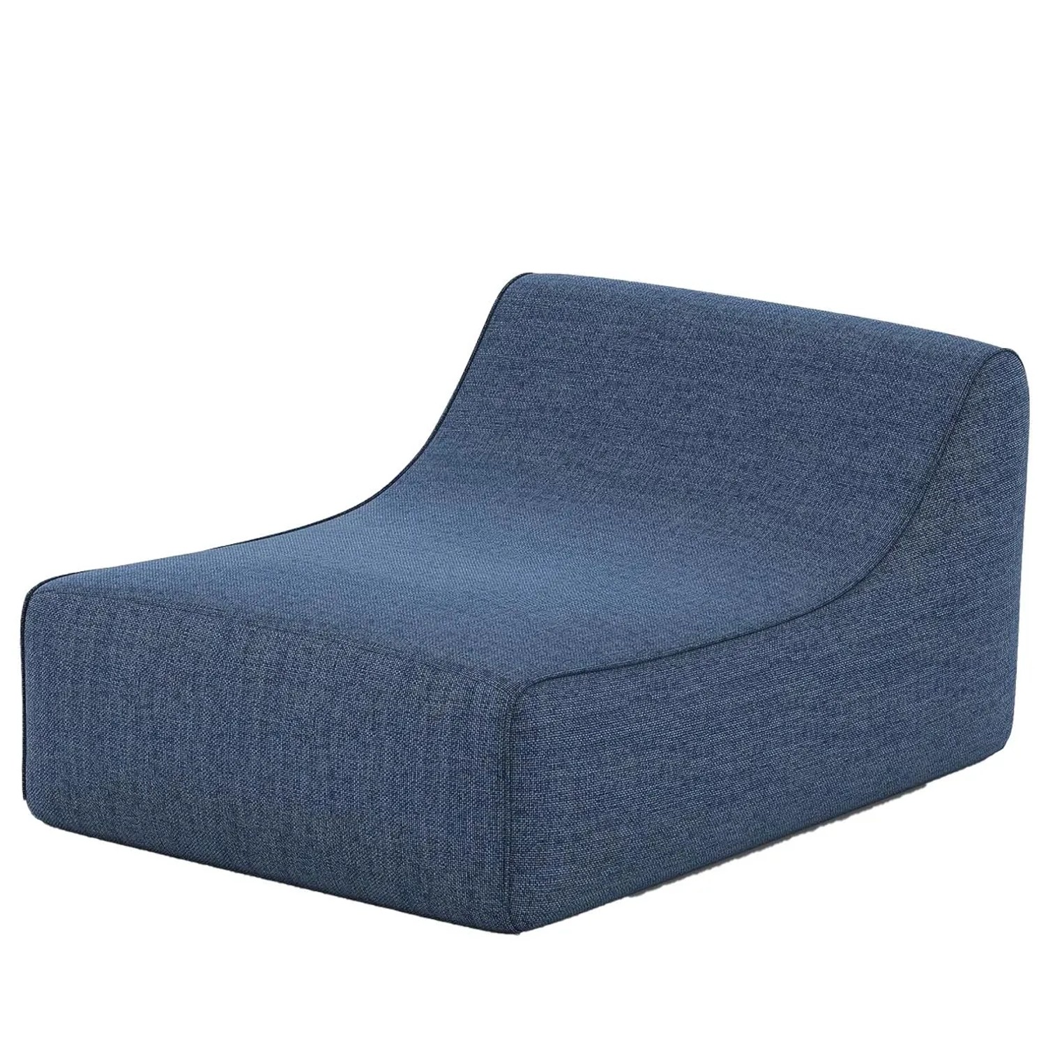 Costway Aufblasbares Sofa mit Abnehmbarem Leinen-Bezug Blau