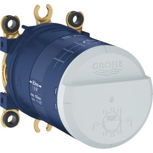 Grohe Rainshower Unterputz-Einbaukörper, 1/2 Zoll, für Kopfbrause-Sets, blau und weiß.