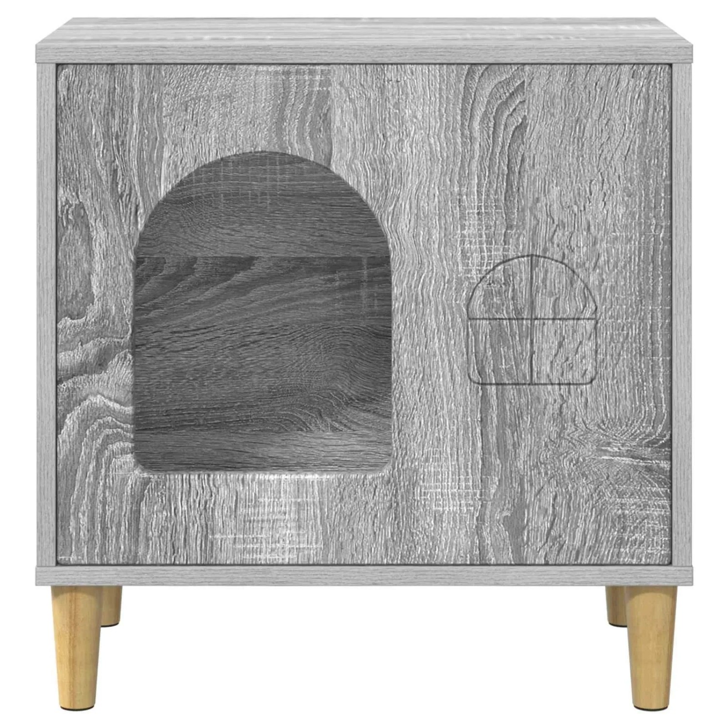 vidaXL Katzenhaus Graues Sonoma 51 x 30 x 52 cm Holzwerkstoff 8000668