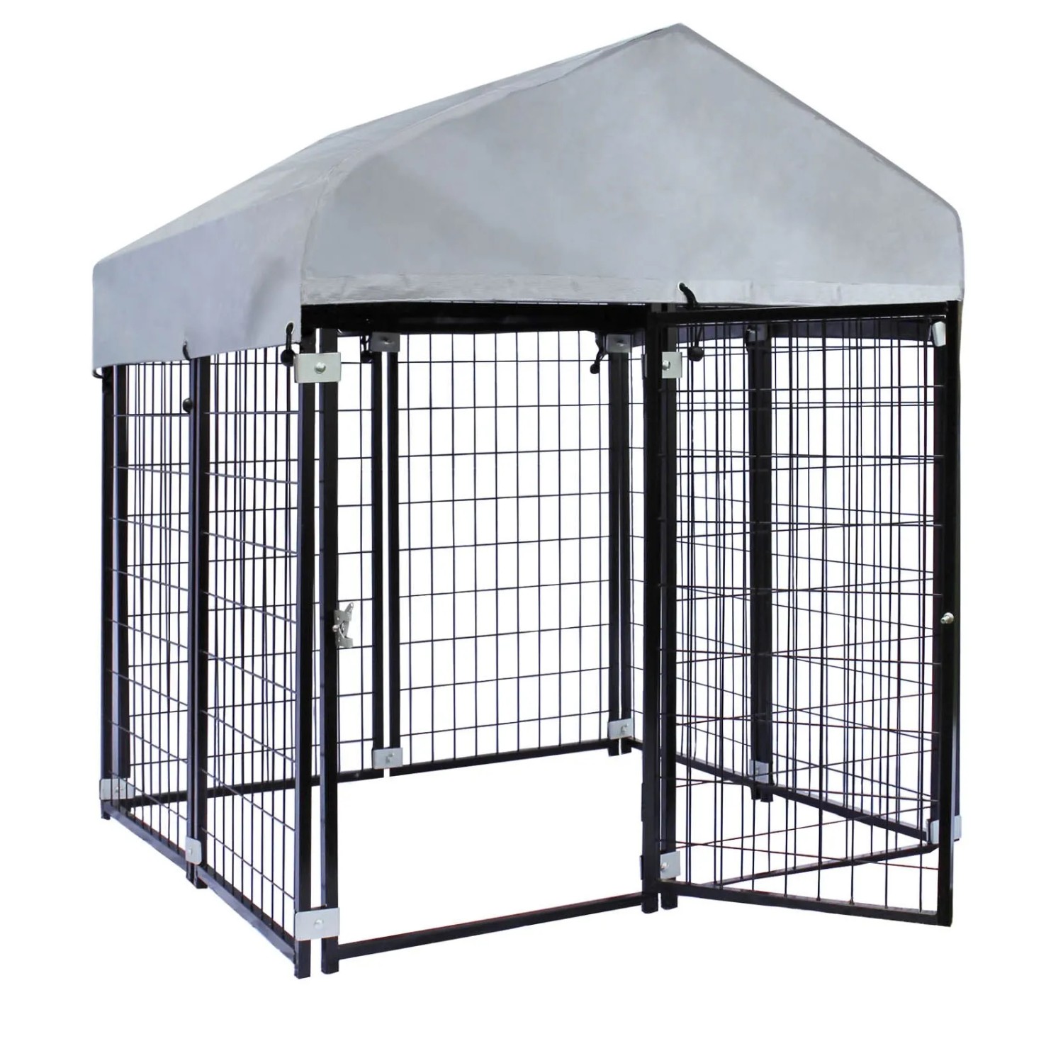 Wiltec Hundezwinger 121X121X137Cm Outdoor Hundekäfig Hundehütte Mit Überdachung
