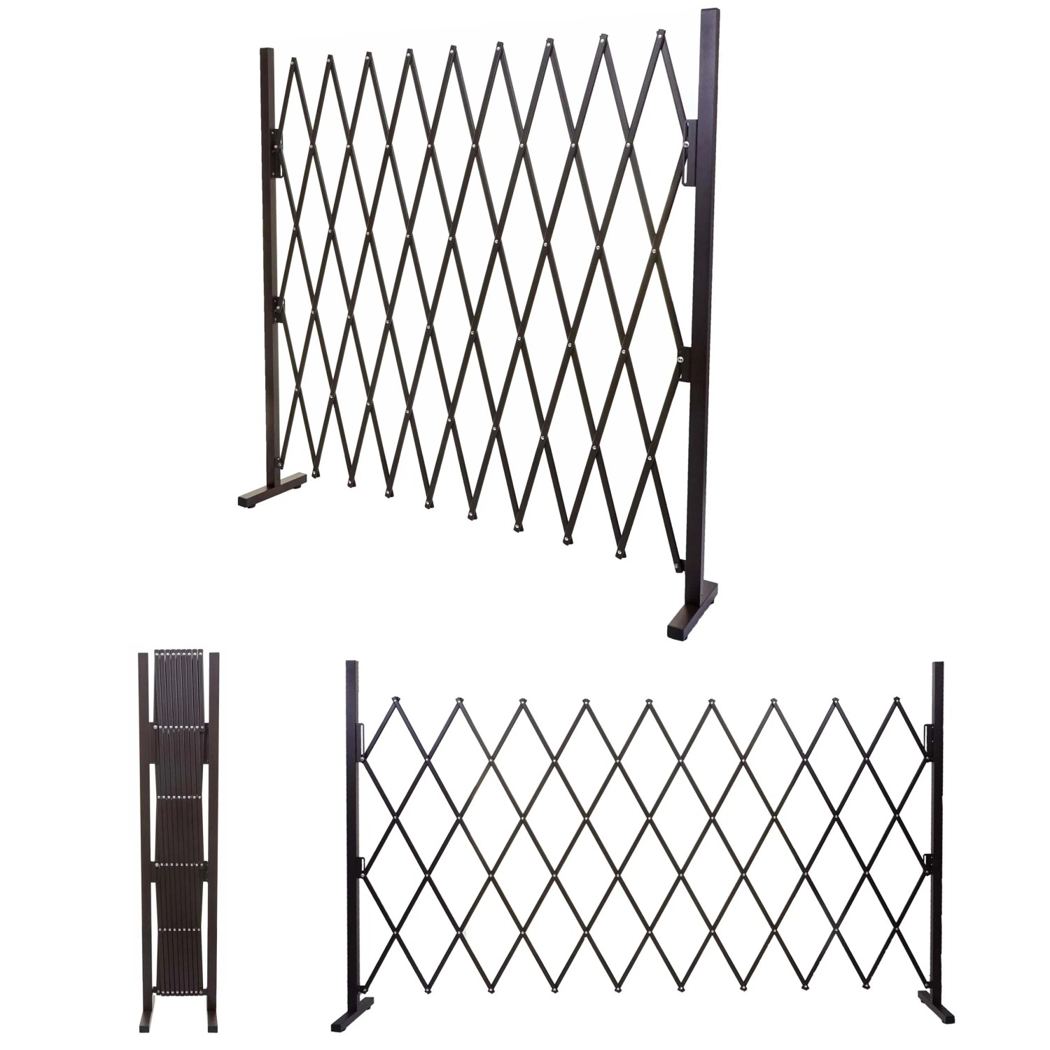 MCW Absperrgitter B34, flexibel ausziehbar von 32 bis 265 cm, für Garten und Innenbereich.