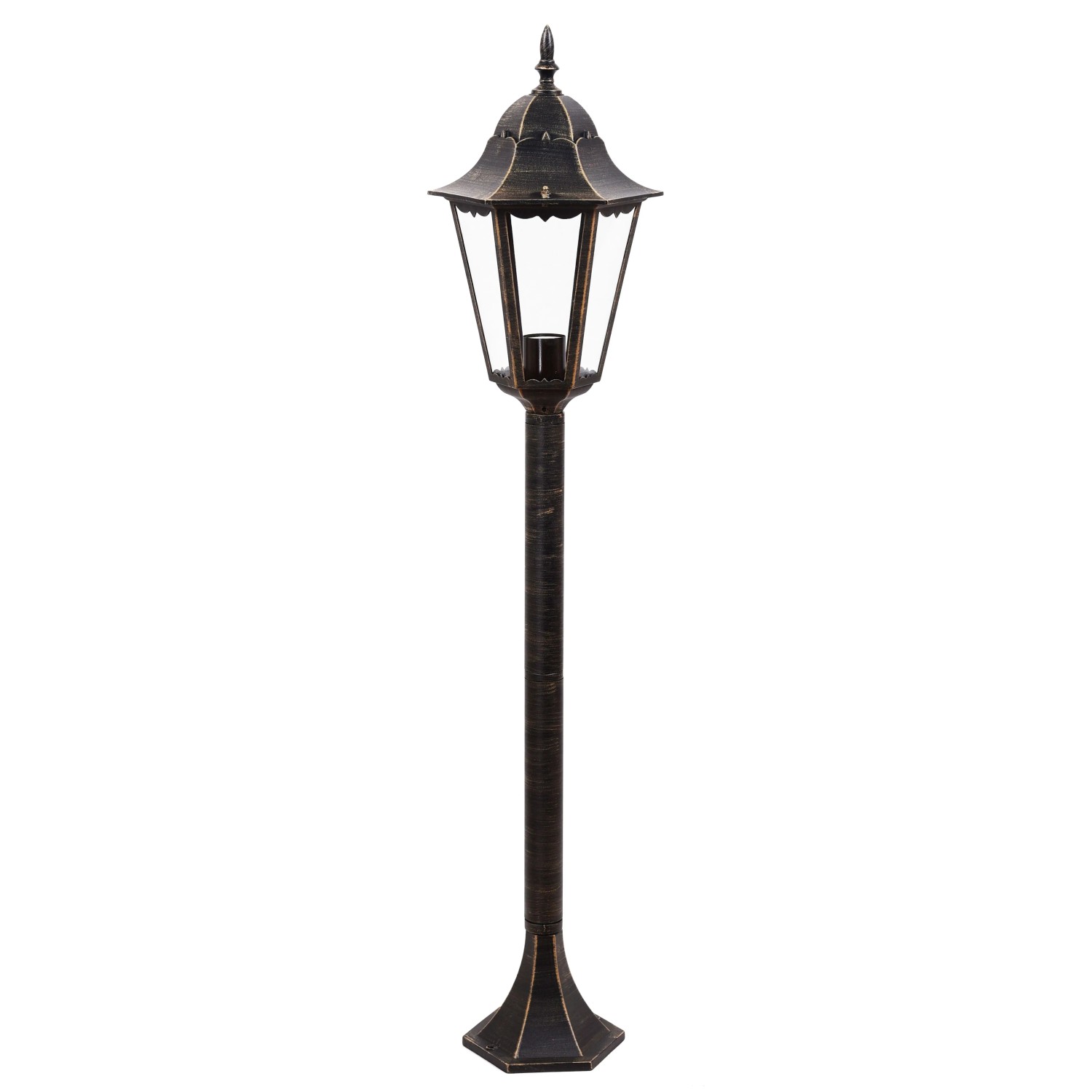 DELUKE Wegeleuchte ANNA Aluminium Bronzefarbend 122x23,5x23,5cm Außenwegeleuchte Hof Garten Laterne