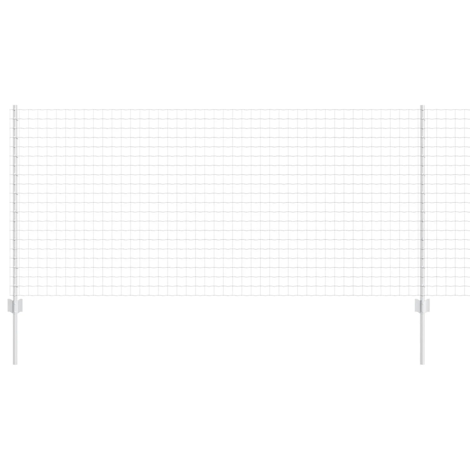 vidaXL Zaun mit Pfosten Silber 1 x 10 m Stahl 3336147 günstig online kaufen