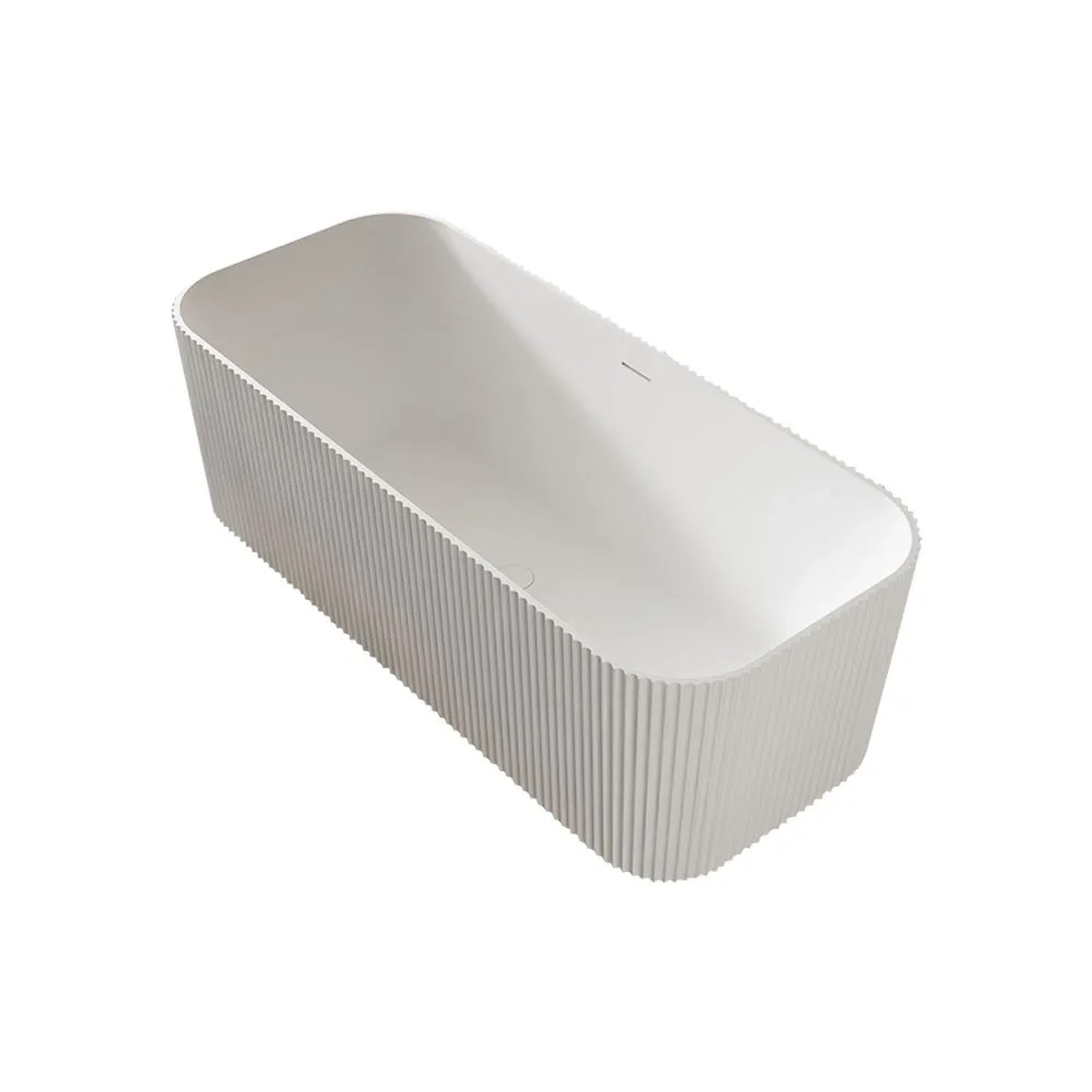 360Home Freistehende Acryl Badewanne 150 CM Mit Abgerundeten Ecken Und LED TW7682150