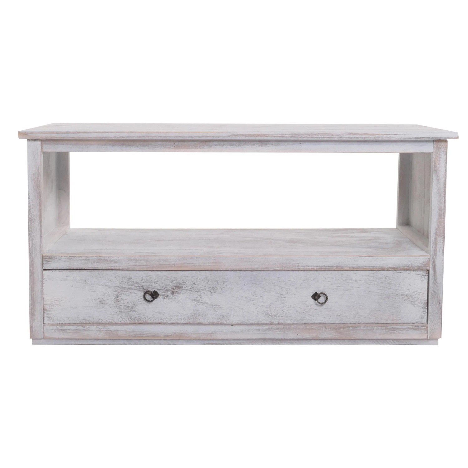 MCW TV-Rack Fernsehtisch Shabby-Look Vintage Weiß