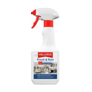 Mellerud Textilerfrischer Frisch & Rein 500 ml Sprayflasche. Entfernt Gerüche und Flecken von Textilien & Polstern.