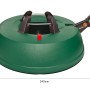 Grüner OBI Basic 220 Christbaumständer mit Fußhebel und Wasserstandsanzeige.