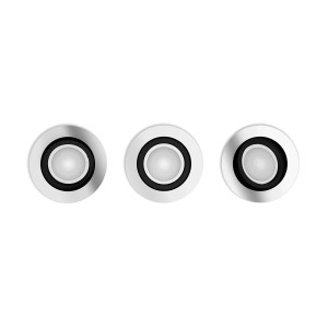 3er-Pack Philips Hue Centura Einbauspots, Aluminium, White & Color Ambiance.