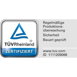 Zertifizierung des Wenko Wandhaltegriffs Secura durch TÜV Rheinland.