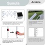 Sunula Faltpavillon: Robuster 8.5 kg Metallrahmen, Anti-Klemm-Knöpfe für einfache Höhenverstellung bis 255 cm. Stabil & langlebig.