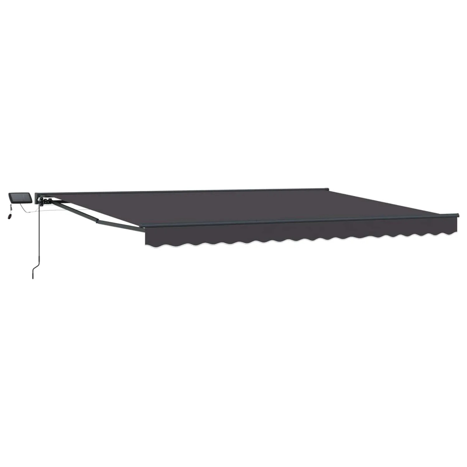 vidaXL Manueller Markisenrahmen mit LEDs Anthrazit 4 x 3,5 m 3420860