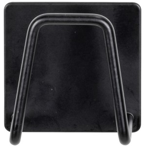 Schwarzer Wenko Universal-Halter Edea aus Edelstahl für Küchenhelfer.