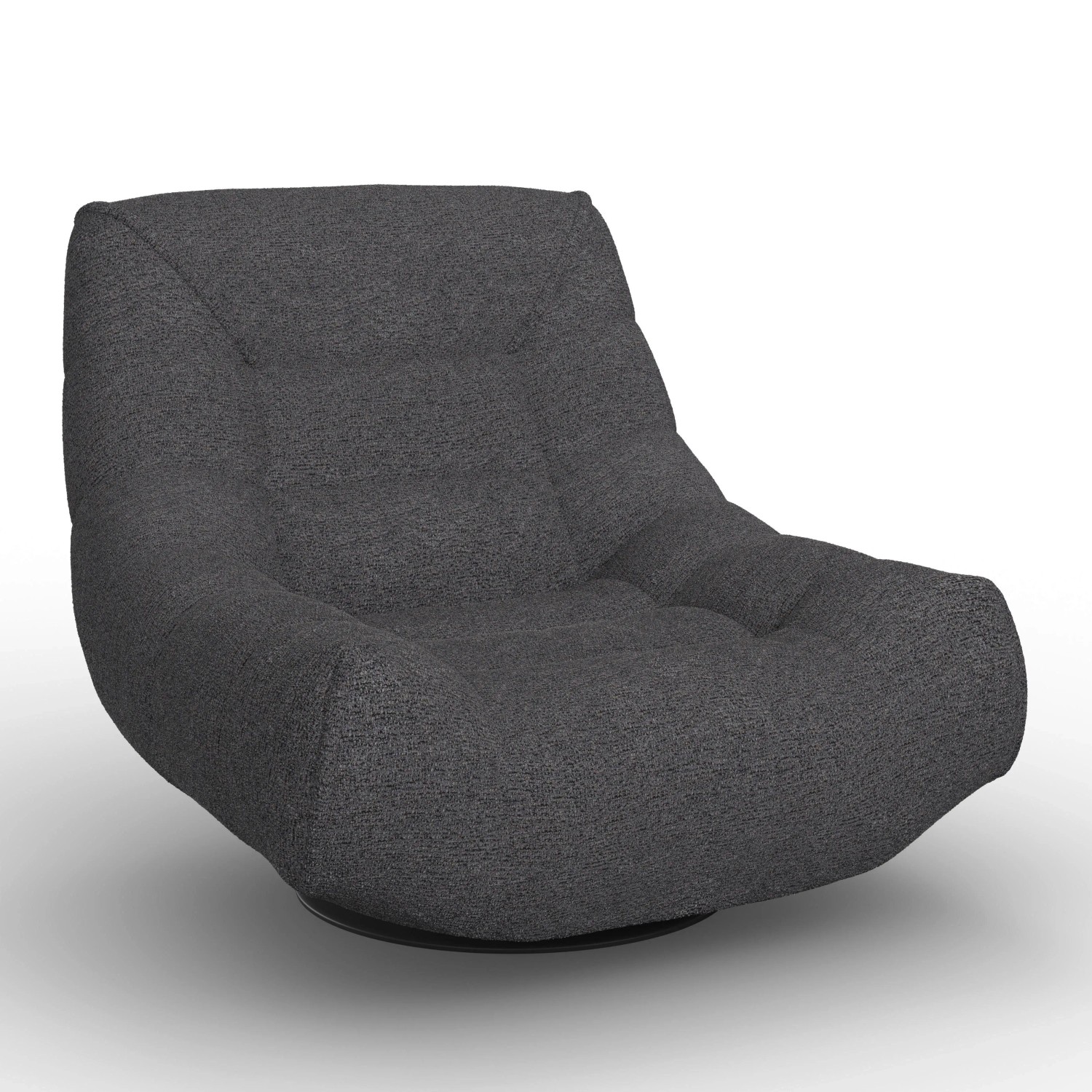 Bessagi Home Sessel Lorena Bouclé Schwarz