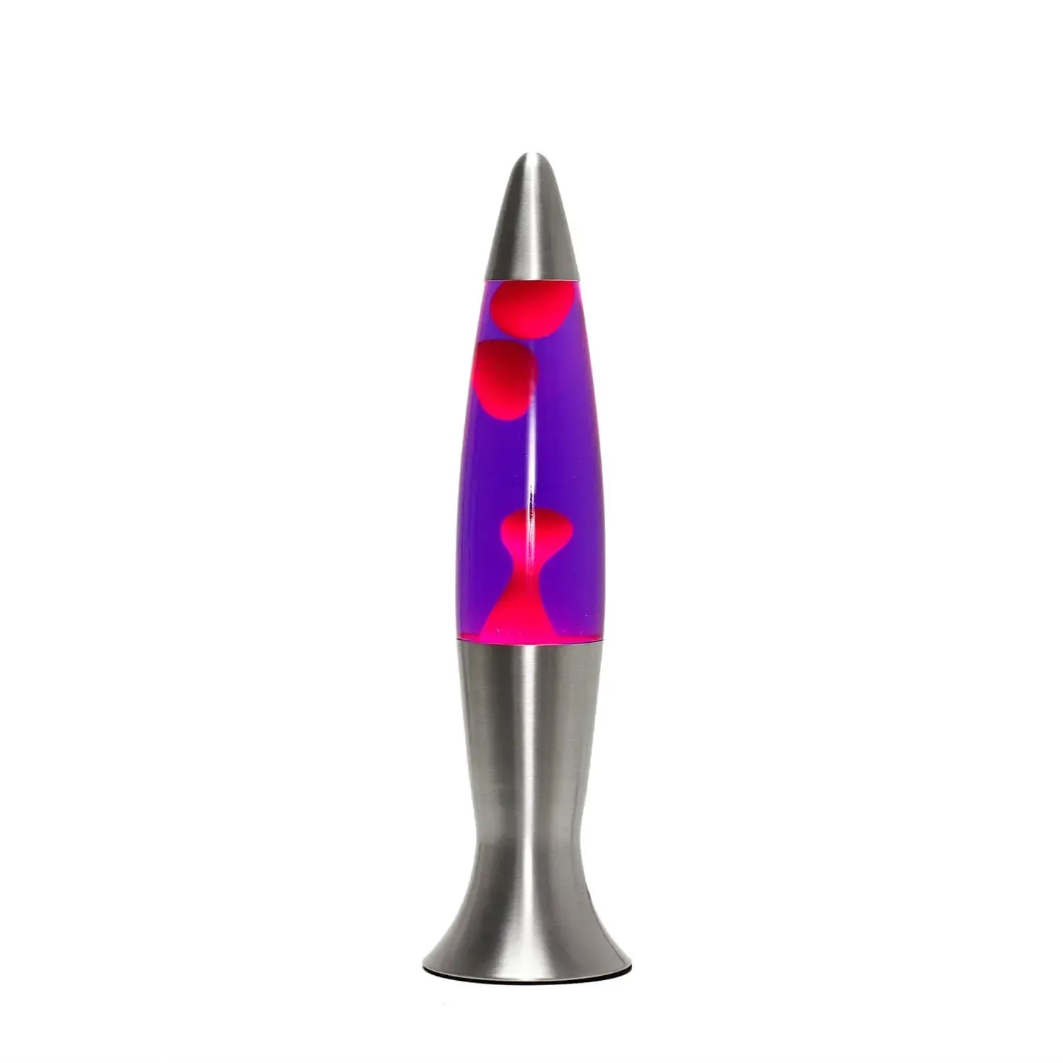 EASYLIGHT Lavalampe in Lila und Rot, 40 cm hoch, Design-Tischlampe mit Leuchtmittel.