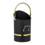 Relaxdays Kohlenschütte Eisen Schwarz 12 Liter 40 cm x 23 cm 1,2 kg