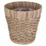 Beige-naturfarbener A.H.G. Pflanzkorb aus Bananenblatt, Ø 24 cm, mit Polybeutel.