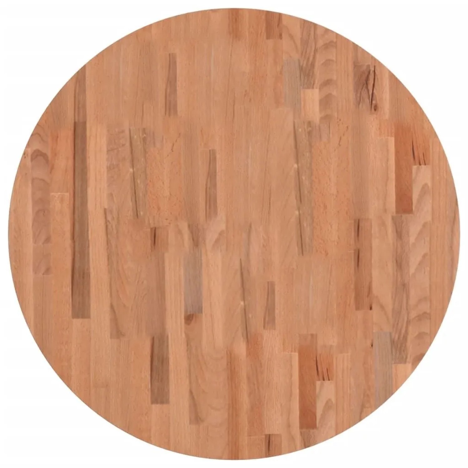 vidaXL Tischplatte Ø80x4 cm Rund Massivholz Buche 355946