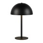 Schwarze Reality LED-Tischleuchte Munoz, dimmbare Akku-Tischlampe im Pilzdesign.