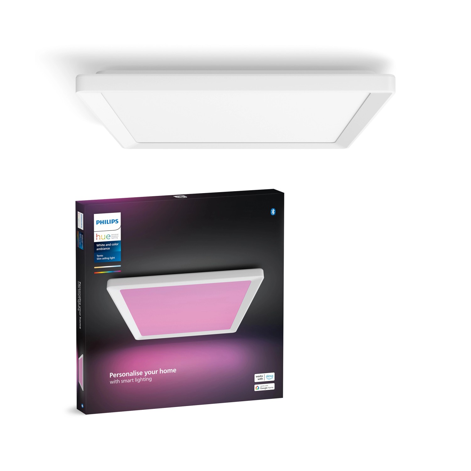 Philips Hue LED-Panel Tento White & Color Ambiance M Weiß 39,5 cm x 39,5 cm
