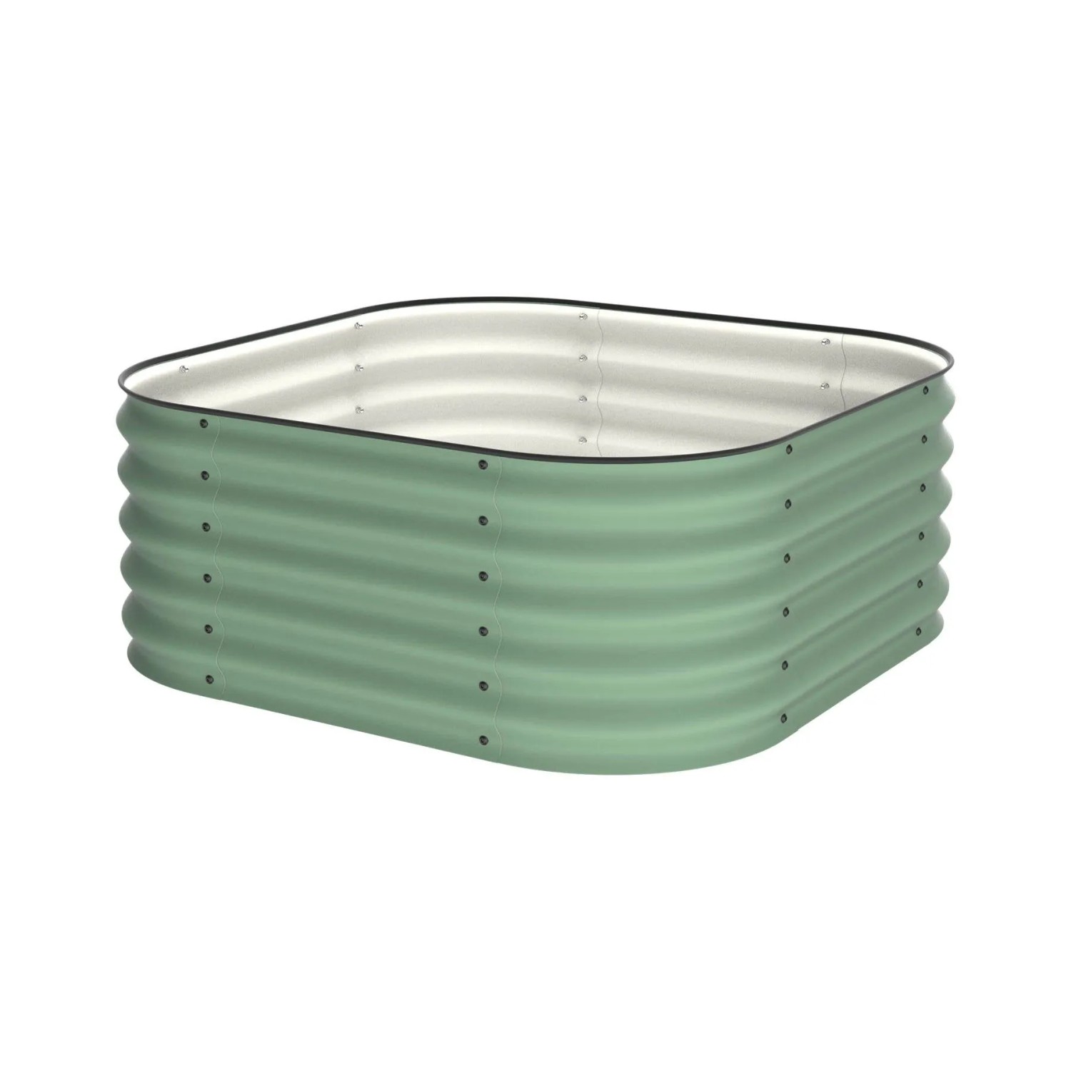 VidaAtHome.de ALVARE Gartenbeet 108 x 108 x 43 cm Waldgrün mit Schwarz