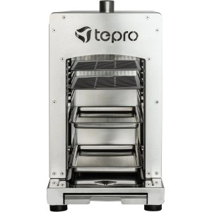 Tepro Toronto Gas-Steakgrill mit Oberhitze, Edelstahl, mit Grillrosten und Schalen.