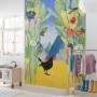 Komar Vliesfototapete Twittering mit Vogel- und Pflanzenmotiven, 200x280 cm.