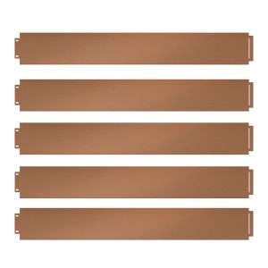 5er Set braune OK-Living Rasenkanten, 100x18cm, zur Beetbegrenzung im Garten.