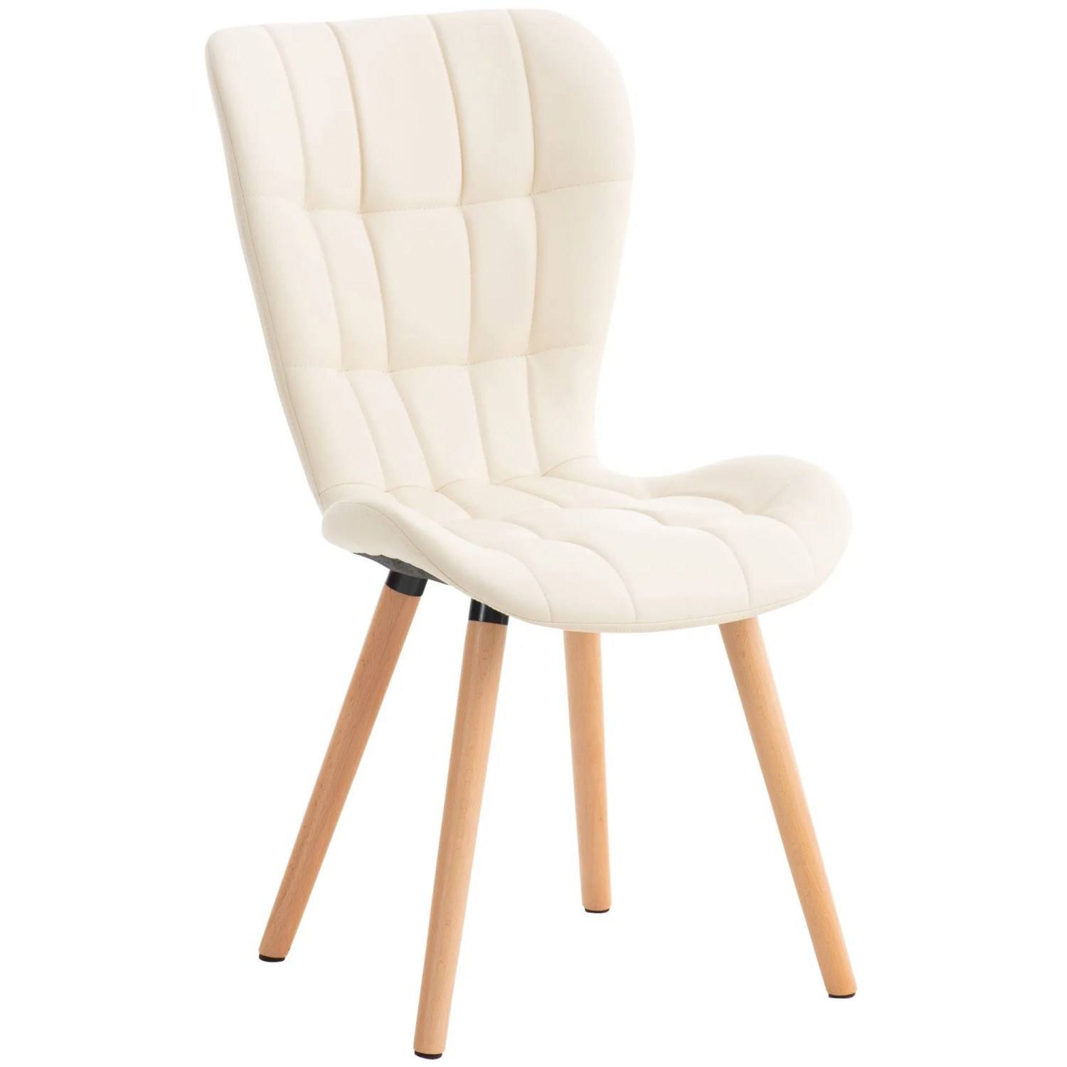 CLP Esszimmerstuhl Elda Kunstleder Creme