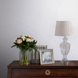 Laura Ashley Vliestapete Annecy im Raum, überstreichbar, mit Damast-Muster.