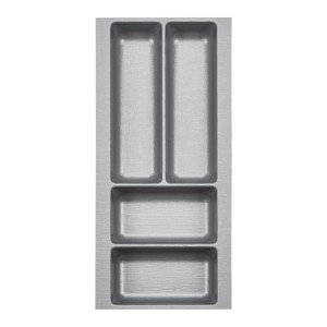 SOTECH ORGA-BOX-2 Besteckeinsatz Tiefe 462 mm Höhe 50,5 mm Für Nobilia Küchen Canvas Struktur Silbergrau Breite 209 mm