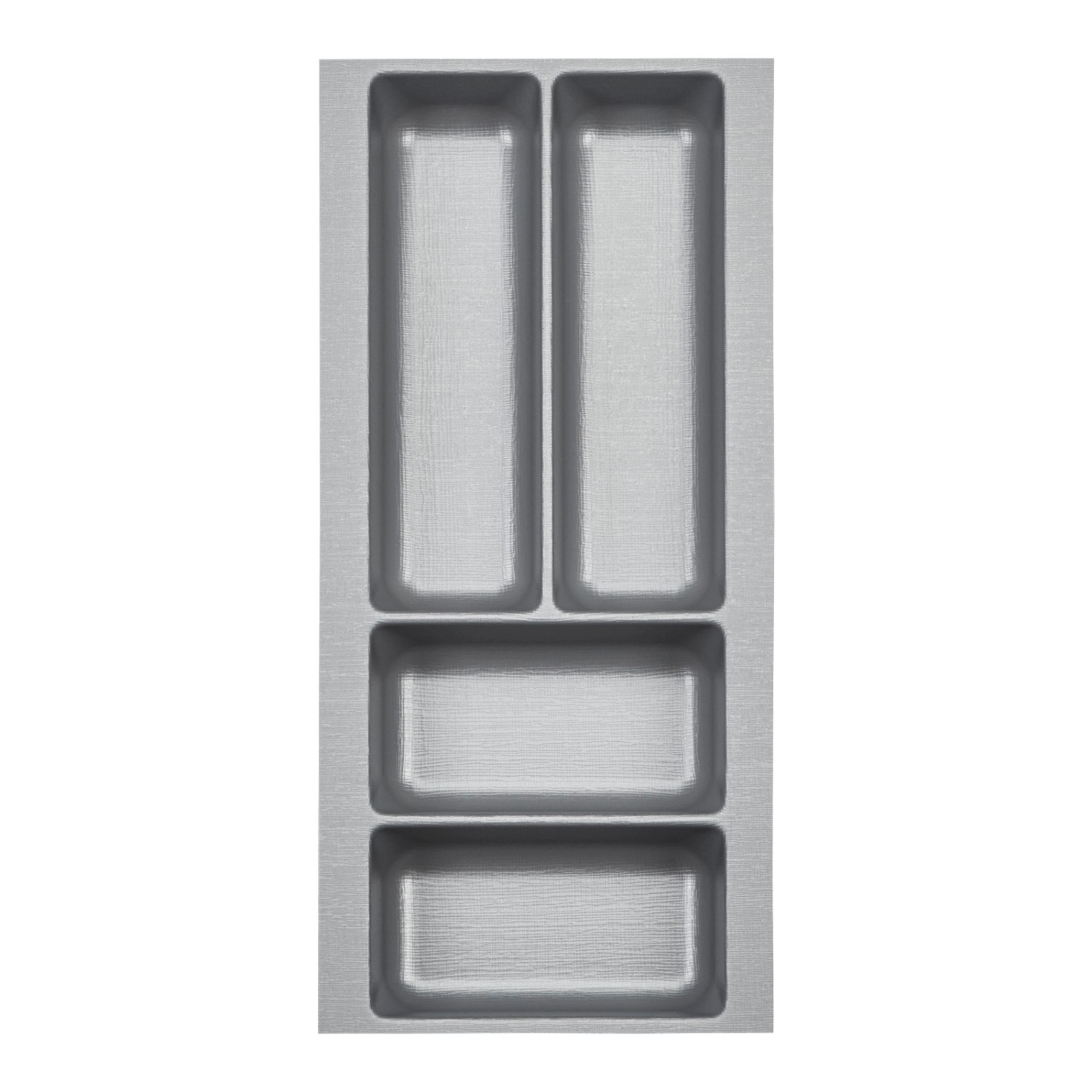 SOTECH ORGA-BOX-2 Besteckeinsatz Tiefe 462 mm Höhe 50,5 mm Für Nobilia Küchen Canvas Struktur Silbergrau Breite 209 mm
