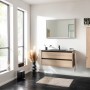 Fackelmann Vita Gusswaschtisch, 101 cm, matt schwarz, im modernen Badezimmer.