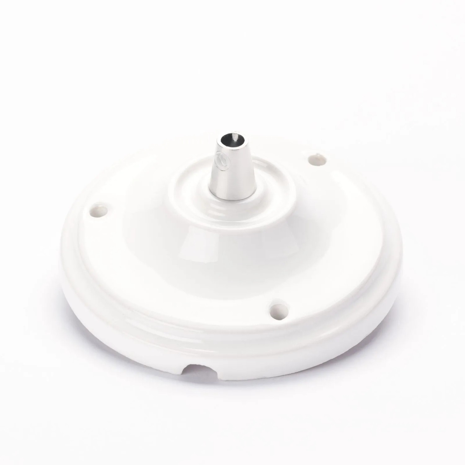 Weißer Orion Lightstyle Keramik Baldachin (Ø 105 mm) für Lampen & Leuchten.