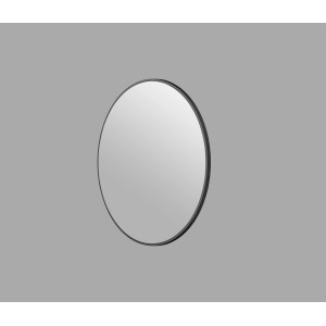 Runder DSK Designspiegel Picasso, Ø 50 cm, mit schwarzem Rahmen.