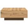 Quadratischer vidaXL Couchtisch Artisan Eiche, Holzwerkstoff, 80x80x31 cm.