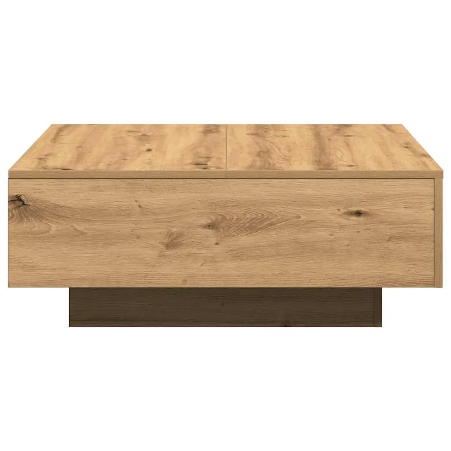 Quadratischer vidaXL Couchtisch Artisan Eiche, Holzwerkstoff, 80x80x31 cm.