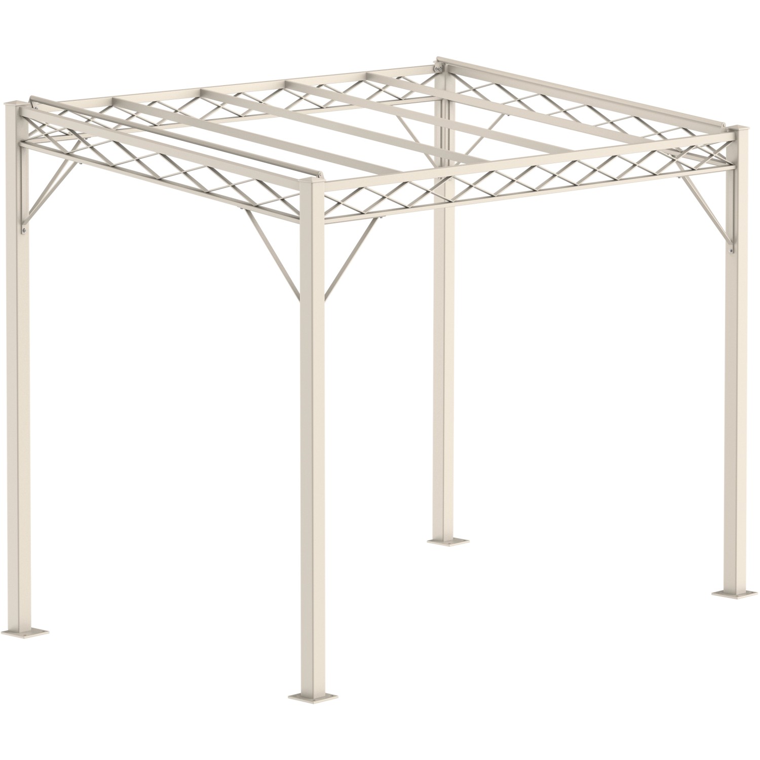 Eleo Pergola Ischia 252,2 cm x 308 cm x 204 cm Pulverbeschichtet Weiß günstig online kaufen