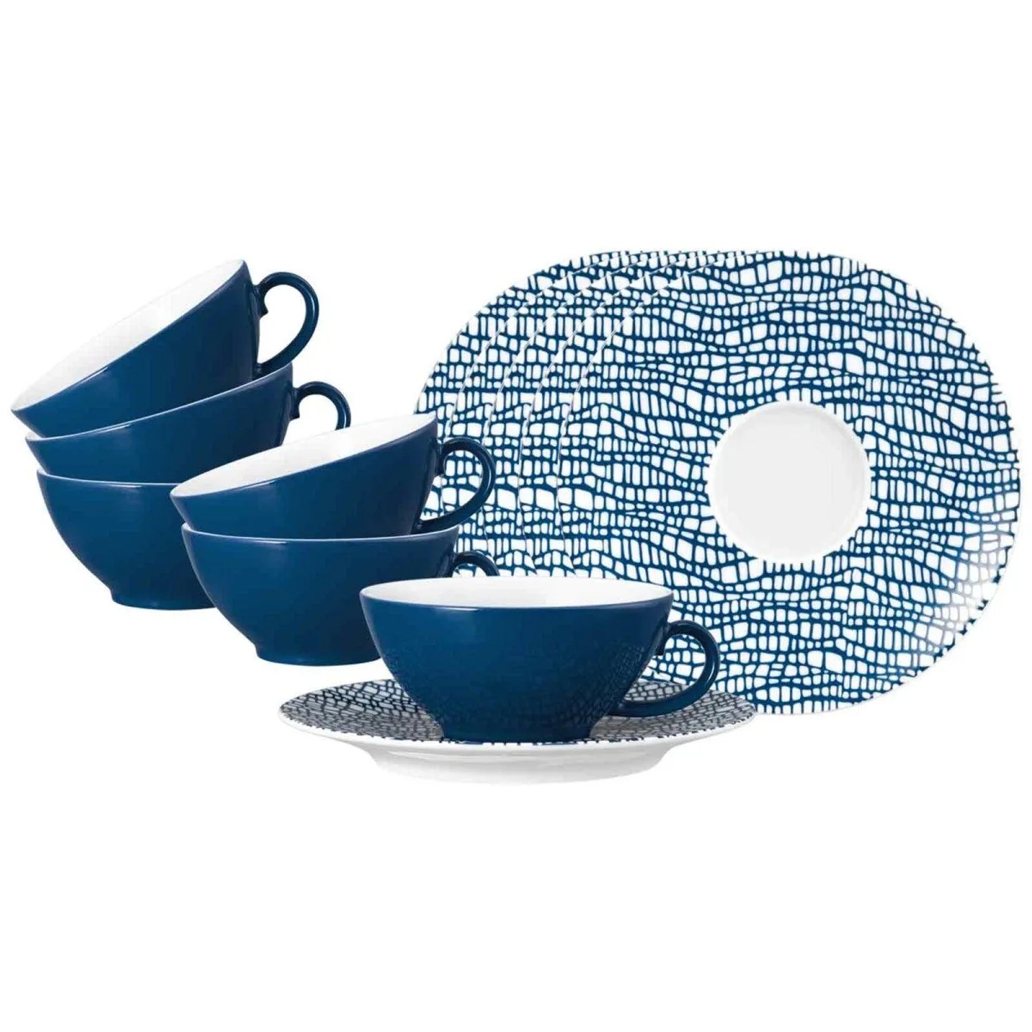 Seltmann Weiden Life Fashion Teetasse mit Untertasse 140 ml 6er Set Classic Blue
