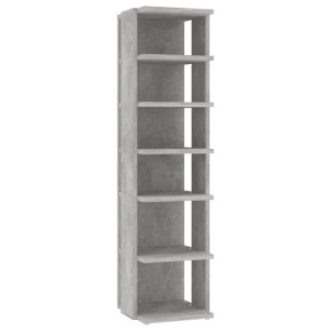 vidaXL Schuhschrank Betongrau 27,5x27x102 cm Holzwerkstoff 808493
