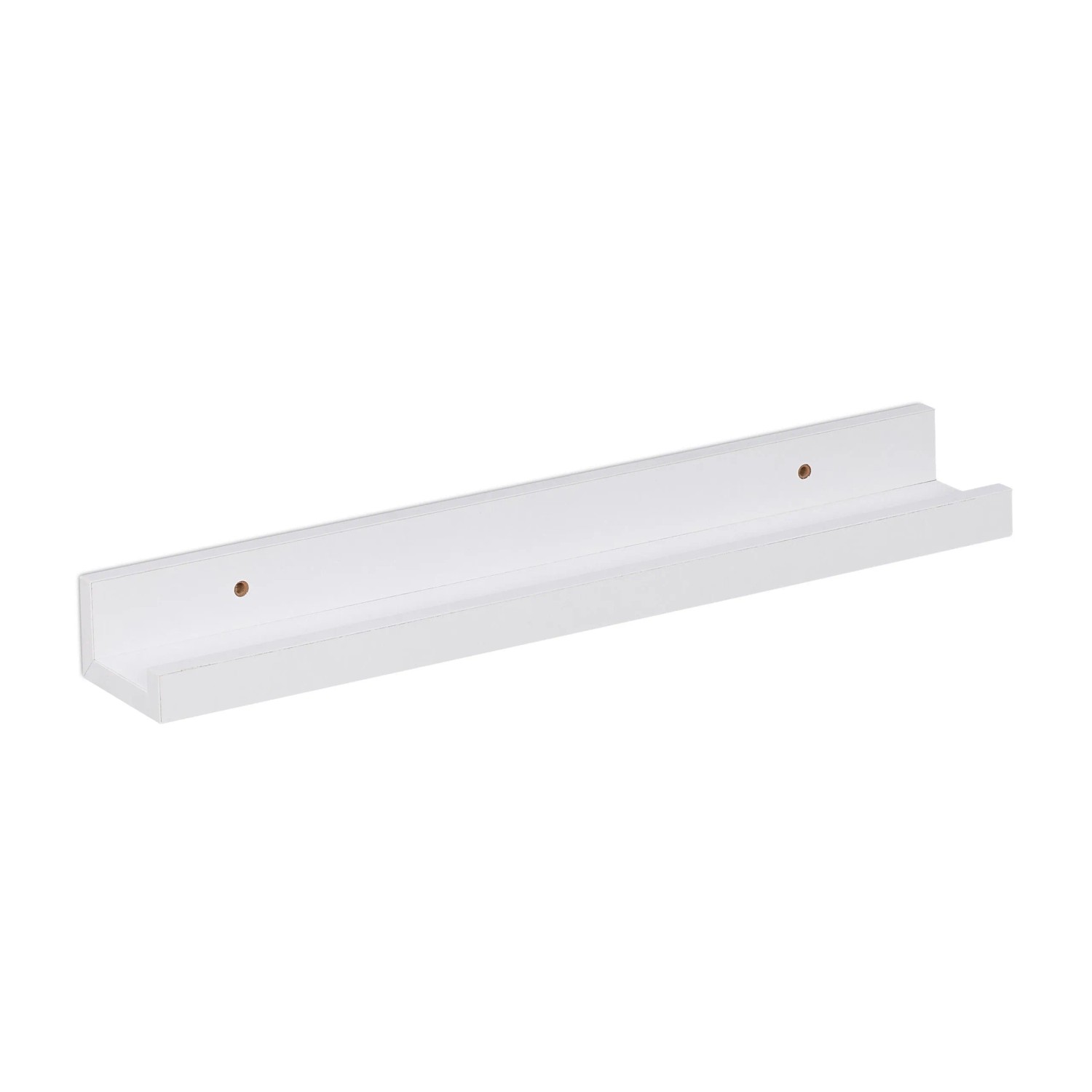 Relaxdays Bilderleiste MDF Weiß Belastbar 3 kg 48 cm x 5 cm x 8 cm 500 g