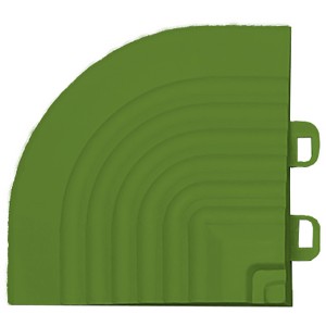 Grünes Florco Kunststoff-Eckteil im 4er-Pack für 30x30 cm Klickfliesen.