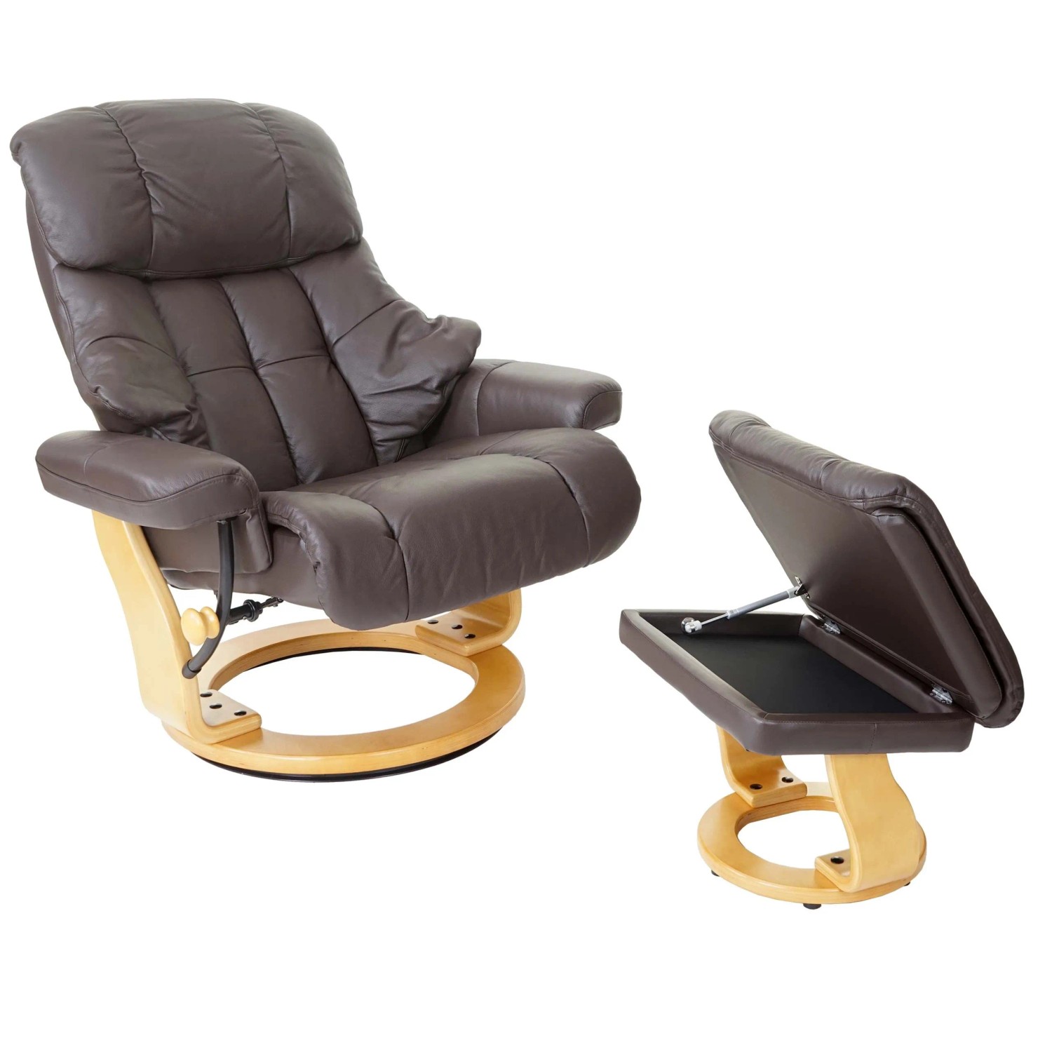 Mca Relaxsessel Calgary Xxl Echtleder 180kg Belastbar Braun Naturbraun